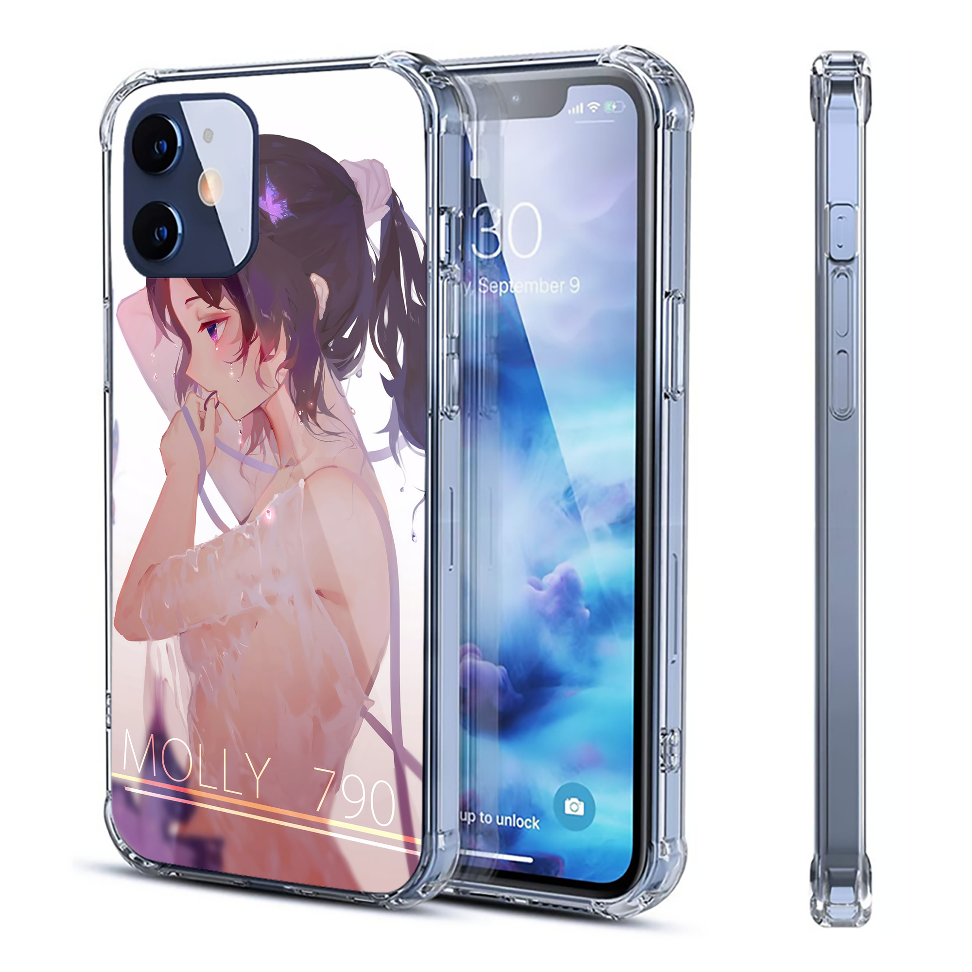 （画像用） 鬼滅の刃（きめつのやいば）蟲柱-胡蝶 しのぶ／こちょう しのぶ Kochou Shinobu 【iPhone 12シリーズ対応】透明スマホケース（クリアソフトケース）